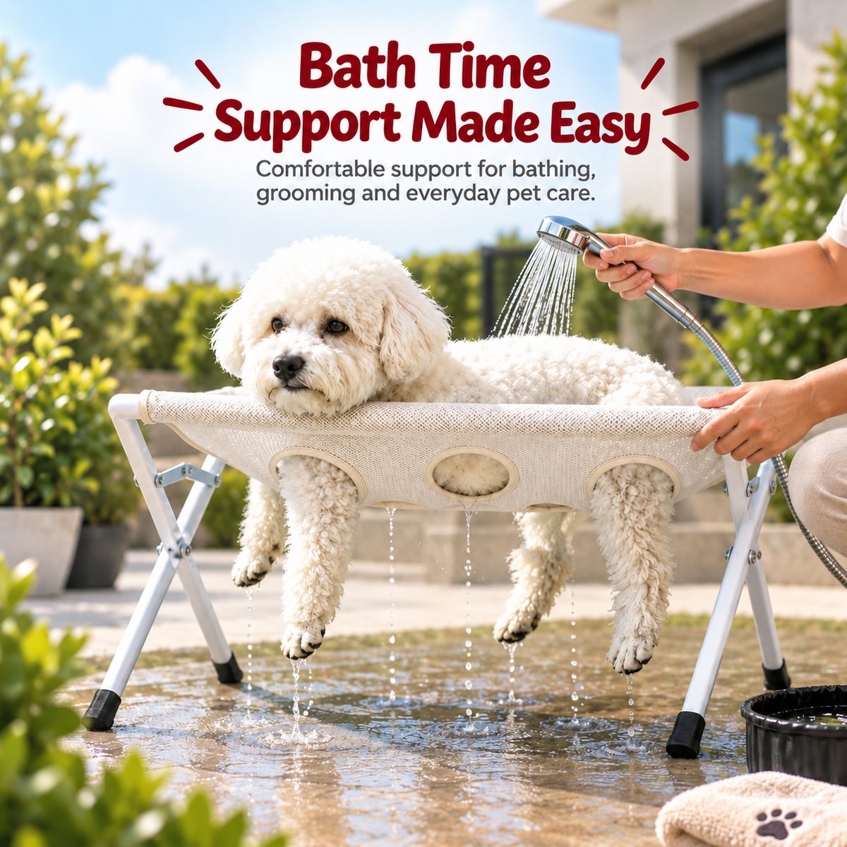 Pet Shower & Grooming Hammock-1