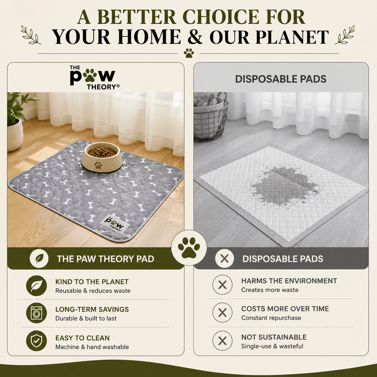 A reusable potty pad + training spray designed to help your puppy learn where to go. - The Paw Theory