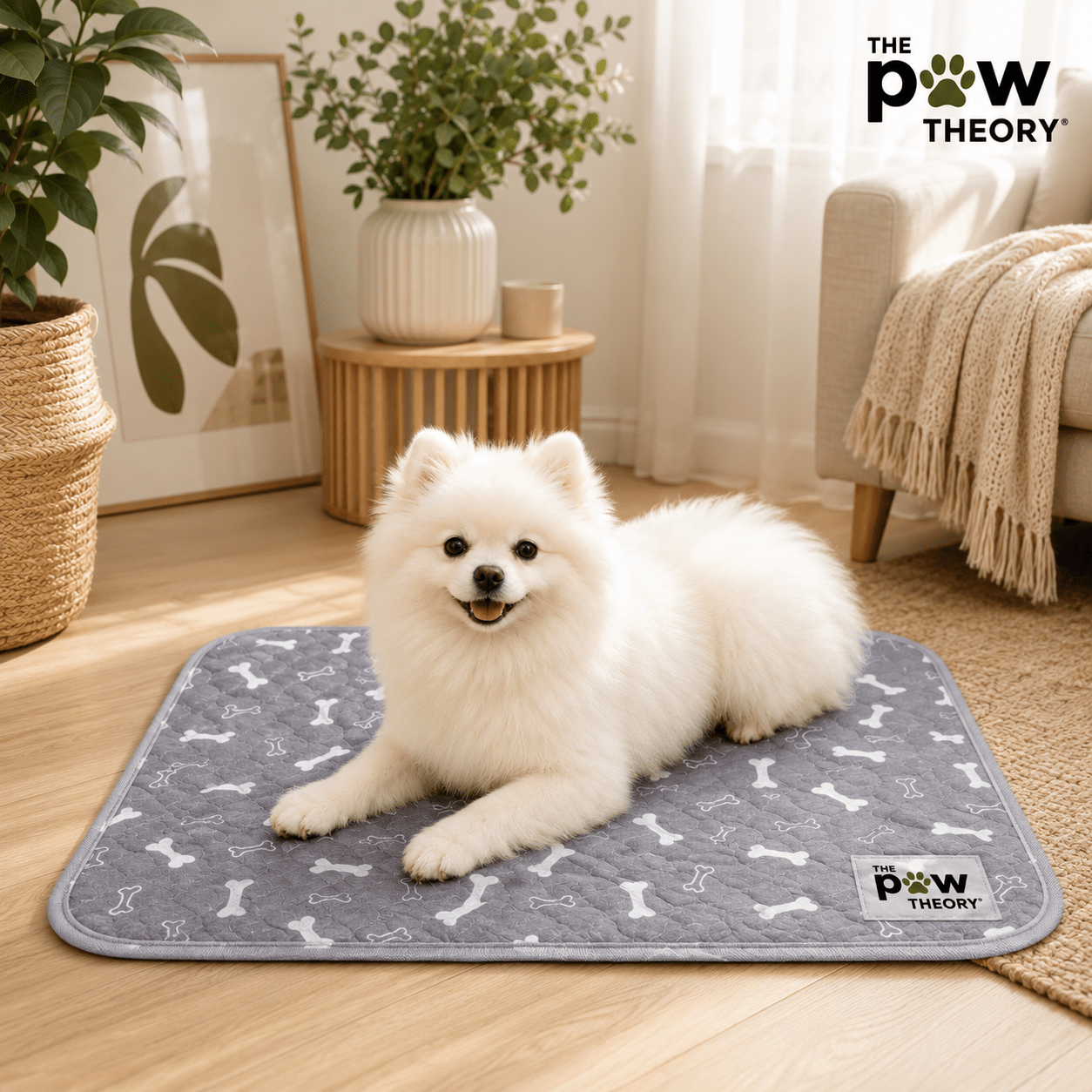 A reusable potty pad + training spray designed to help your puppy learn where to go. - The Paw Theory