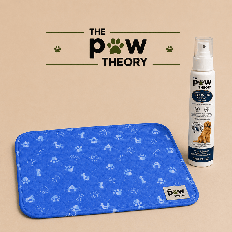 A reusable potty pad + training spray designed to help your puppy learn where to go. - The Paw Theory