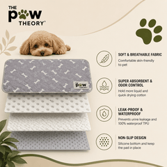A reusable potty pad + training spray designed to help your puppy learn where to go. - The Paw Theory