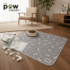 A reusable potty pad + training spray designed to help your puppy learn where to go. - The Paw Theory