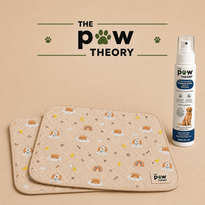 A reusable potty pad + training spray designed to help your puppy learn where to go. - The Paw Theory